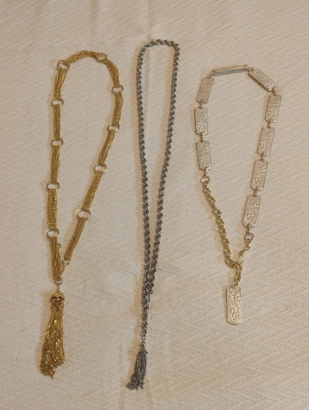 Gold and Silver Tassel Vintage Belts